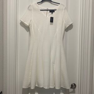 Lane Bryant White fit and flare ribbed dress - 10/12 - NWT